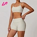 The halter workout bra offers ultimate support with a stylish twist, featuring a sleek halter neck design for enhanced comfort and mobility during any intense workout.
